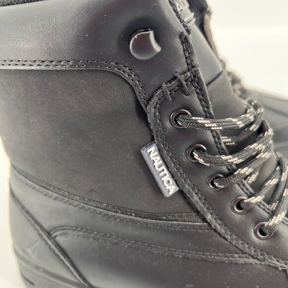 Nautica Lockview Mens Lined Duck Boots Size 8 Black New  display picture 3